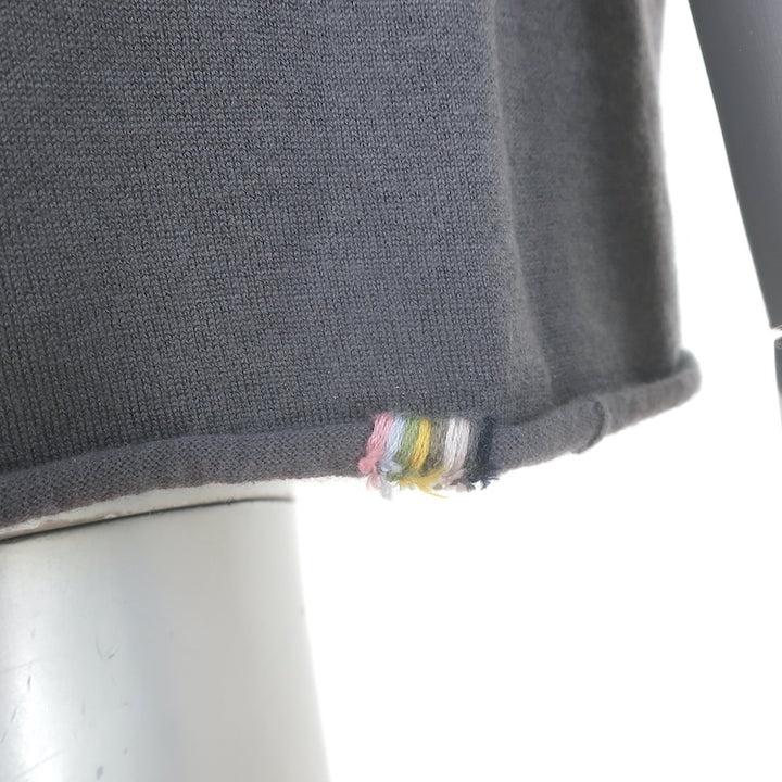Extreme Cashmere Todd Short Sleeve Sweater Top Gray Cashmere-Blend One Size