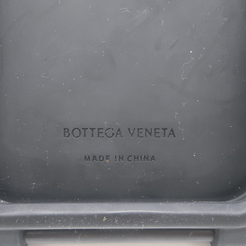 Bottega Veneta iPhone 15 Pro Max Case with Strap Black Intrecciato Rubber