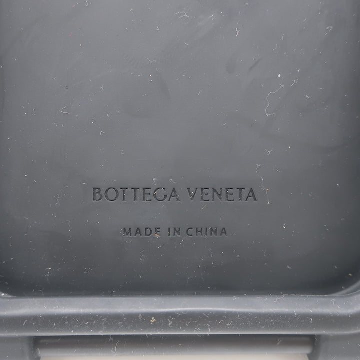 Bottega Veneta iPhone 15 Pro Max Case with Strap Black Intrecciato Rubber