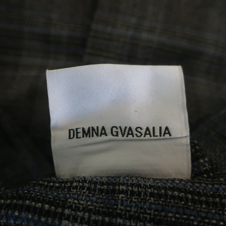 Vetements Oversized Blazer Grey Check Wool-Blend Size Extra Small