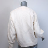 Loulou Studio Zanzibar Cardigan Cream Wool-Cashmere Size Medium