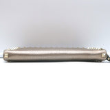 Valentino Rockstud Continental Wallet Gold Metallic Grained Leather