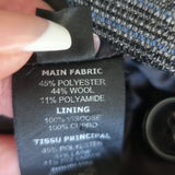 Vetements Oversized Blazer Grey Check Wool-Blend Size Extra Small