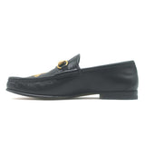 Gucci 1953 Roos Bee-Embroidered Horsebit Loafers Black Leather Size 7.5 NEW