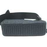 Prada Re-Edition 2005 Crochet Raffia Crossbody Black Small Shoulder Bag NEW