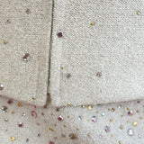 St. John Crystal-Embellished Santana Knit Skirt Suit Cream Size 6/8
