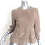 Philosophy di Alberta Ferretti Suede Cropped-Sleeve Jacket Beige Size US 4