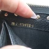 Valentino Rockstud Continental Wallet Gold Metallic Grained Leather