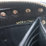 Valentino Rockstud Continental Wallet Gold Metallic Grained Leather