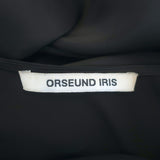 Orseund Iris Ruched Satin Mini Dress Black Size Small