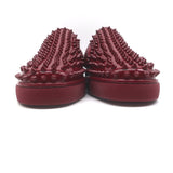 Christian Louboutin Roller Boat Spike Slip-On Sneakers Red Patent Size 41.5 NEW