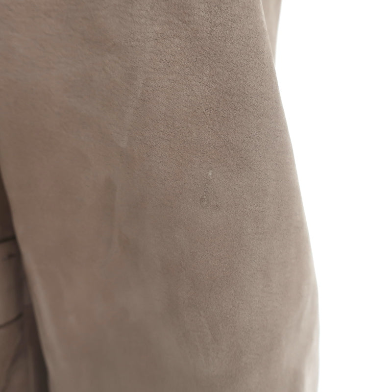 Philosophy di Alberta Ferretti suede cropped-sleeve jacket in beige, authentic pre-owned luxury piece, size US 4
