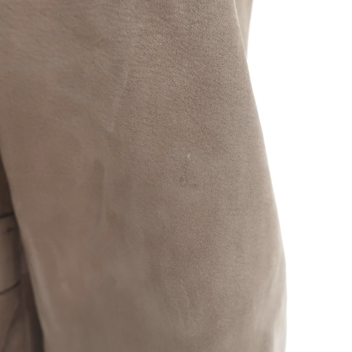 Philosophy di Alberta Ferretti suede cropped-sleeve jacket in beige, authentic pre-owned luxury piece, size US 4