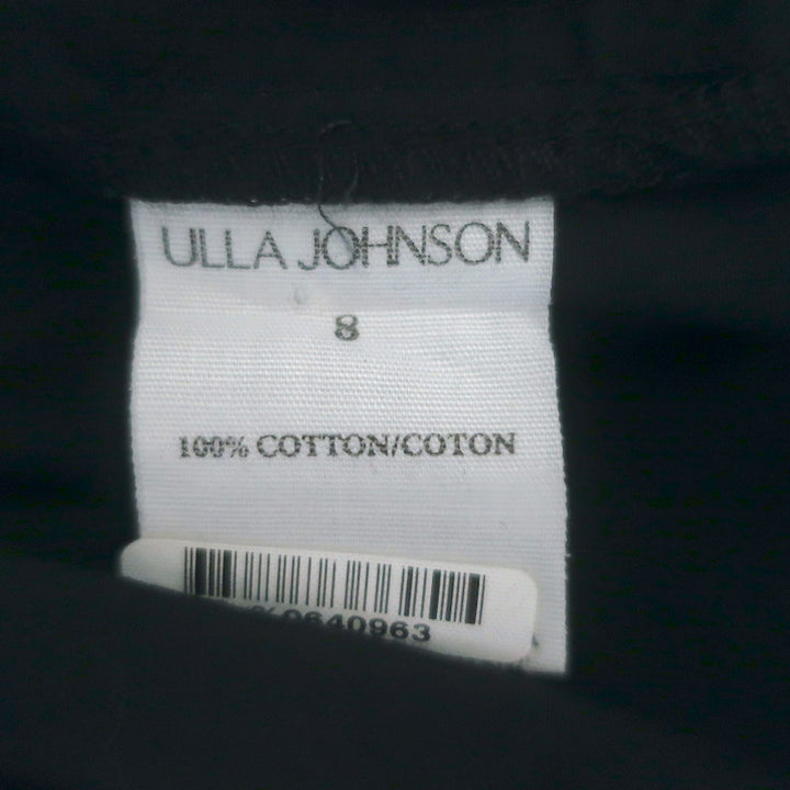 Ulla Johnson Lulua Ruffled Mini Dress Black Cotton Poplin Size 8