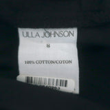 Ulla Johnson Lulua Ruffled Mini Dress Black Cotton Poplin Size 8
