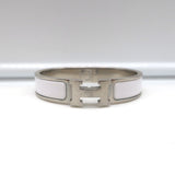 Hermes Clic H PM Bracelet White Enamel Palladium Hardware