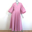 Roksanda Josefina Flared Midi Dress Pink Cotton Poplin Size 14