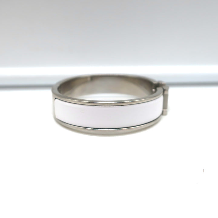 Hermes Clic H PM Bracelet White Enamel Palladium Hardware