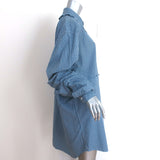 Vetements Deconstructed Double Shirt Dress Blue Checked Cotton Size Medium