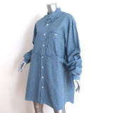 Vetements Deconstructed Double Shirt Dress Blue Checked Cotton Size Medium