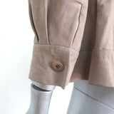 Philosophy di Alberta Ferretti beige suede cropped-sleeve jacket, pre-owned luxury with authentic designer detailing