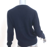Lingua Franca Human Kind Be Both Cashmere Sweater Navy Size Extra Small