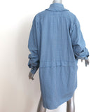 Vetements Deconstructed Double Shirt Dress Blue Checked Cotton Size Medium