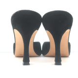 Manolo Blahnik Arriga Mules Black Suede Size 41 Pointed Toe Heels