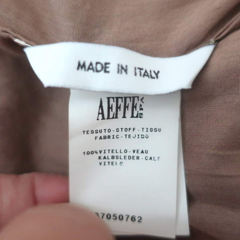 Philosophy di Alberta Ferretti beige suede cropped-sleeve jacket, authentic pre-owned designer piece (US 4)