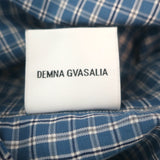 Vetements Deconstructed Double Shirt Dress Blue Checked Cotton Size Medium