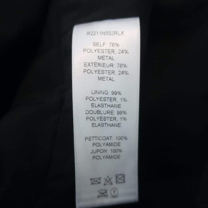 Carolina Herrera Metallic Floral Jacquard Gown Silver Size 8