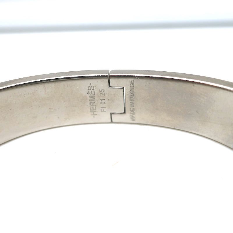 Hermes Clic H PM Bracelet White Enamel Palladium Hardware