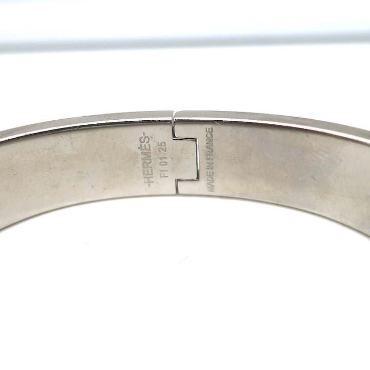 Hermes Clic H PM Bracelet White Enamel Palladium Hardware