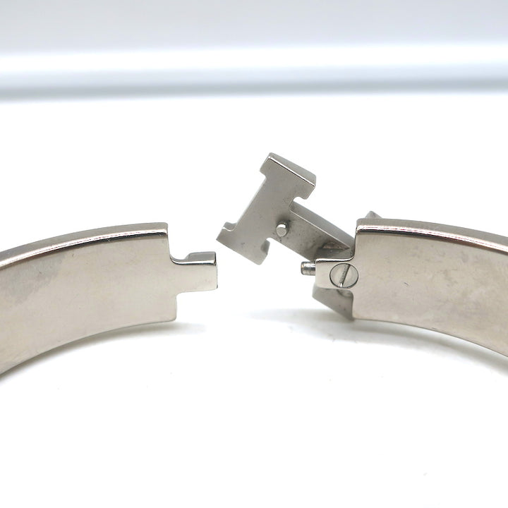 Hermes Clic H PM Bracelet White Enamel Palladium Hardware