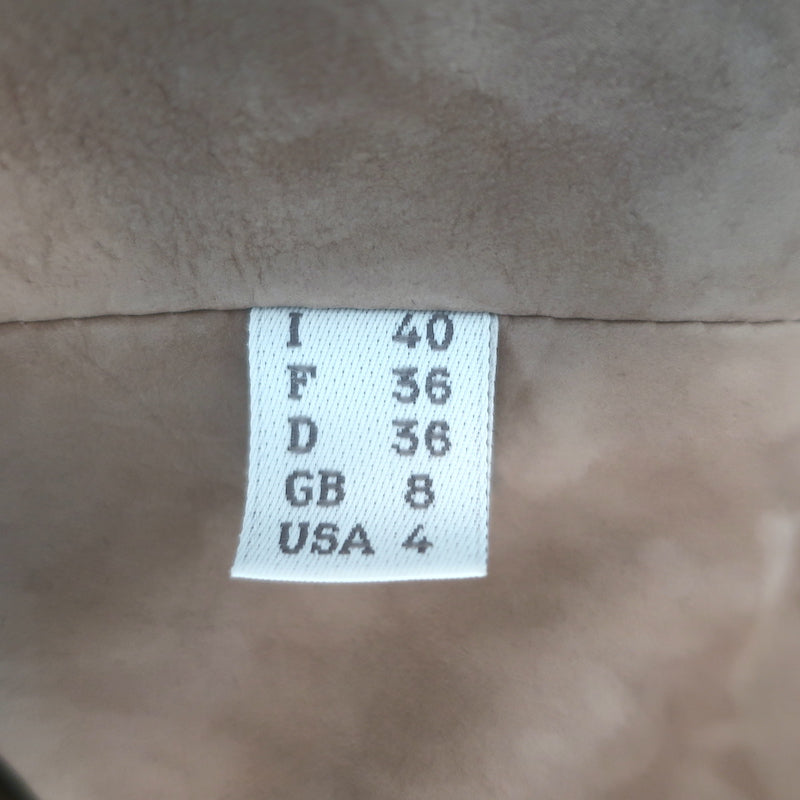Philosophy di Alberta Ferretti suede cropped-sleeve jacket in beige, authentic pre-owned luxury piece