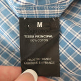 Vetements Deconstructed Double Shirt Dress Blue Checked Cotton Size Medium