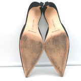 Manolo Blahnik Arriga Mules Black Suede Size 41 Pointed Toe Heels