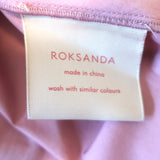 Roksanda Josefina Flared Midi Dress Pink Cotton Poplin Size 14