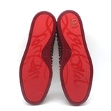 Christian Louboutin Roller Boat Spike Slip-On Sneakers Red Patent Size 41.5 NEW