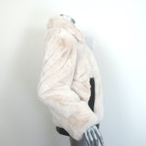 The Kooples Faux Fur Bomber Jacket Ecru Size 1