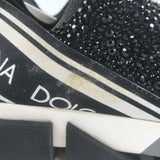 Dolce & Gabbana Sorrento Crystal-Embellished Knit Sneakers Black Size 42.5