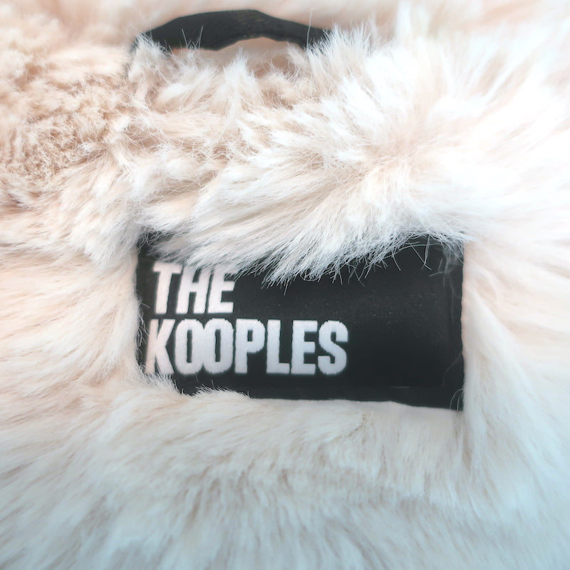 The Kooples Faux Fur Bomber Jacket Ecru Size 1