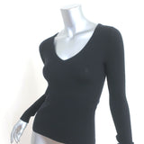 Prada V-Neck Sweater Black Cashmere-Silk Size 38