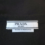Prada V-Neck Sweater Black Cashmere-Silk Size 38