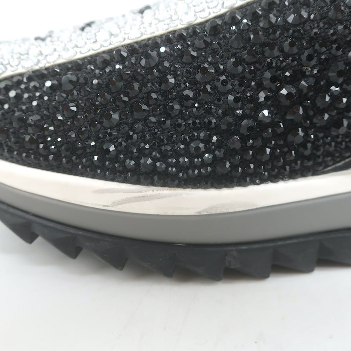 Dolce &amp; Gabbana Sorrento Crystal-Embellished Knit Sneakers Black Size 42.5