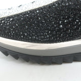Dolce & Gabbana Sorrento Crystal-Embellished Knit Sneakers Black Size 42.5
