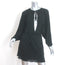 Saint Laurent Batwing Sleeve Keyhole Mini Dress Black Jersey Size 38