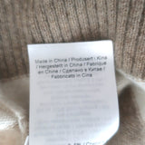 Authentic GANNI striped cashmere cardigan in beige and cream with crystal buttons, pre-owned, size XS