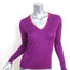 Etro V-Neck Sweater Purple Cashmere-Silk Size 38