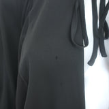 Saint Laurent Batwing Sleeve Keyhole Mini Dress Black Jersey Size 38